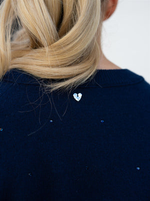 Fabienne Chapot Lidi Rhinestone Pullover After Midnight Blue