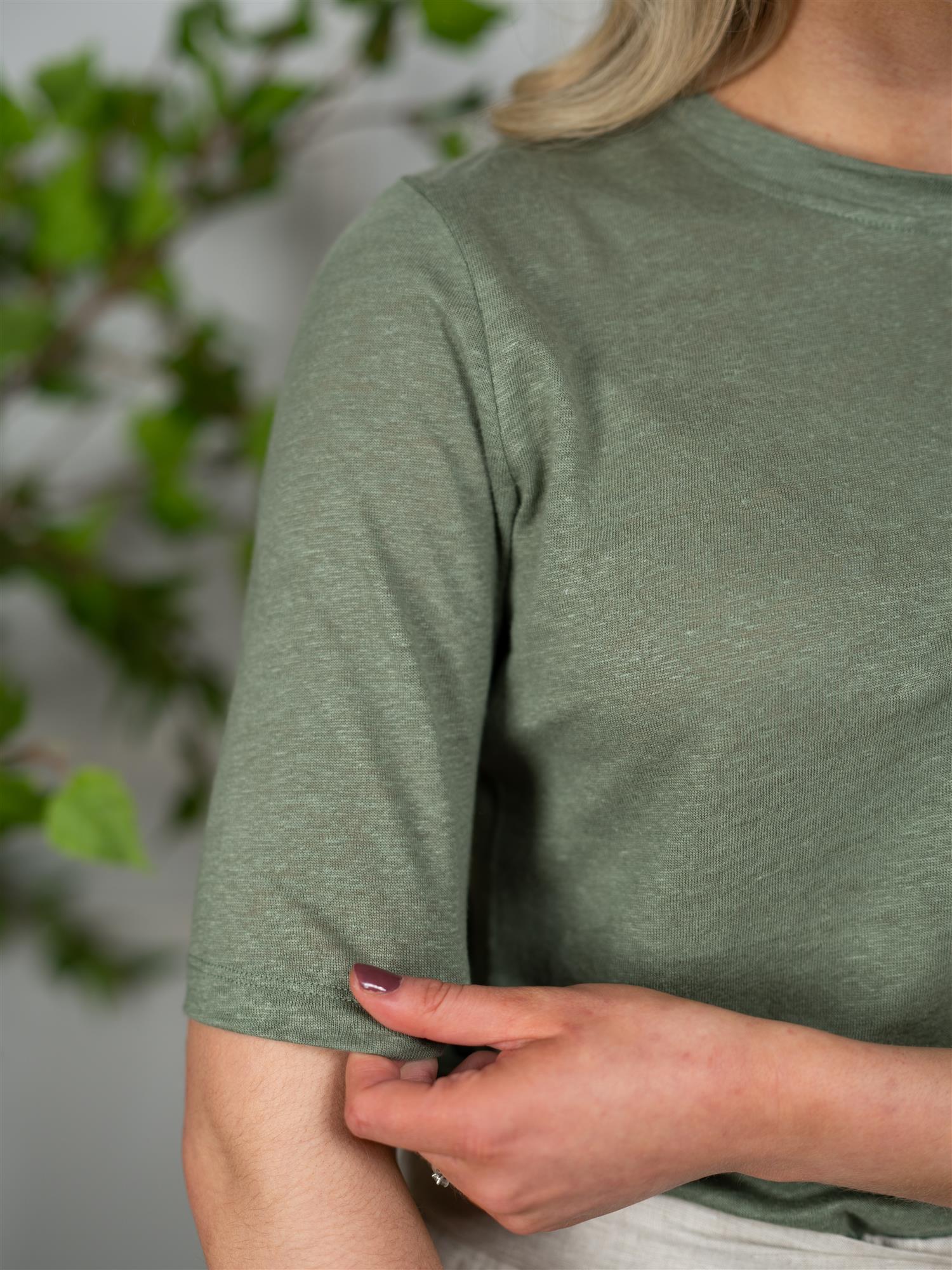 Ella&il Karina Linen Tee Green