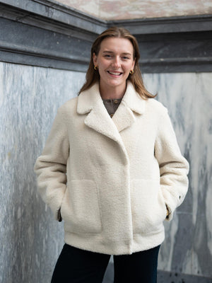Busnel Mei Shearling Jacket Ecru