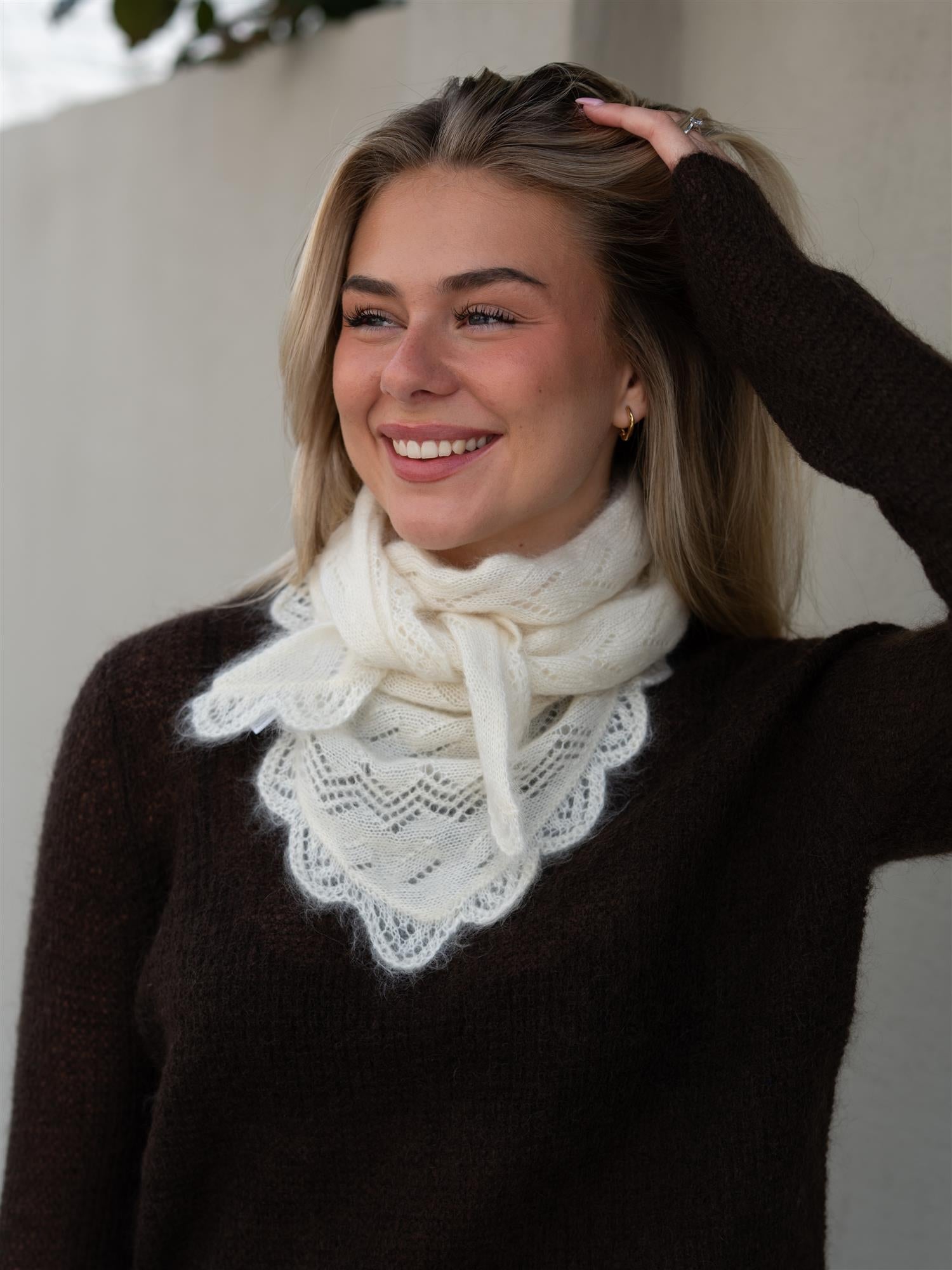 Opany Triangle Scarf Birch White