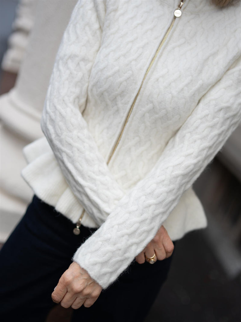 Ella&il Lene Alpaca Cardigan Ivory