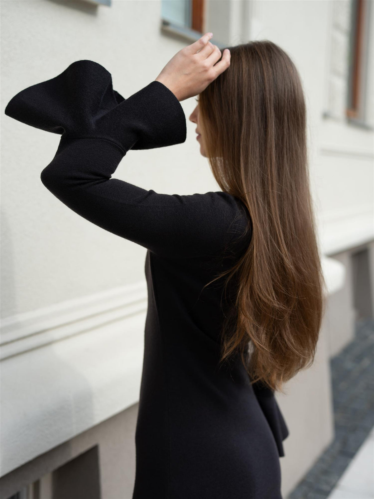Flora Merino Dress Dark Brown
