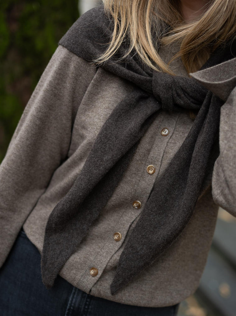 Christian Aks Mira Wool Cash Scarf Espresso