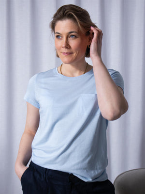 Lexington Cotton Modal Blend Classic Tee Light Blue