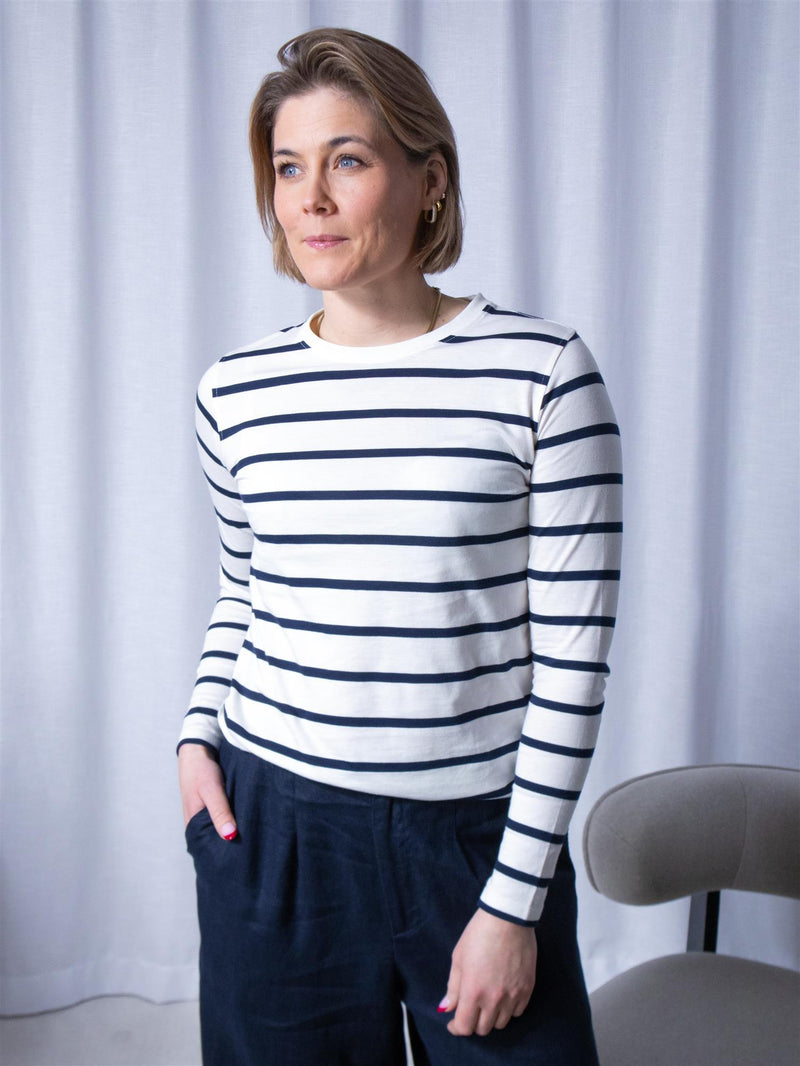 Lexington Micaela Longsleeve Tee Blue/White Stripe
