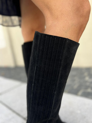 Camilla Pihl Wilma Knee Boot Black Suede