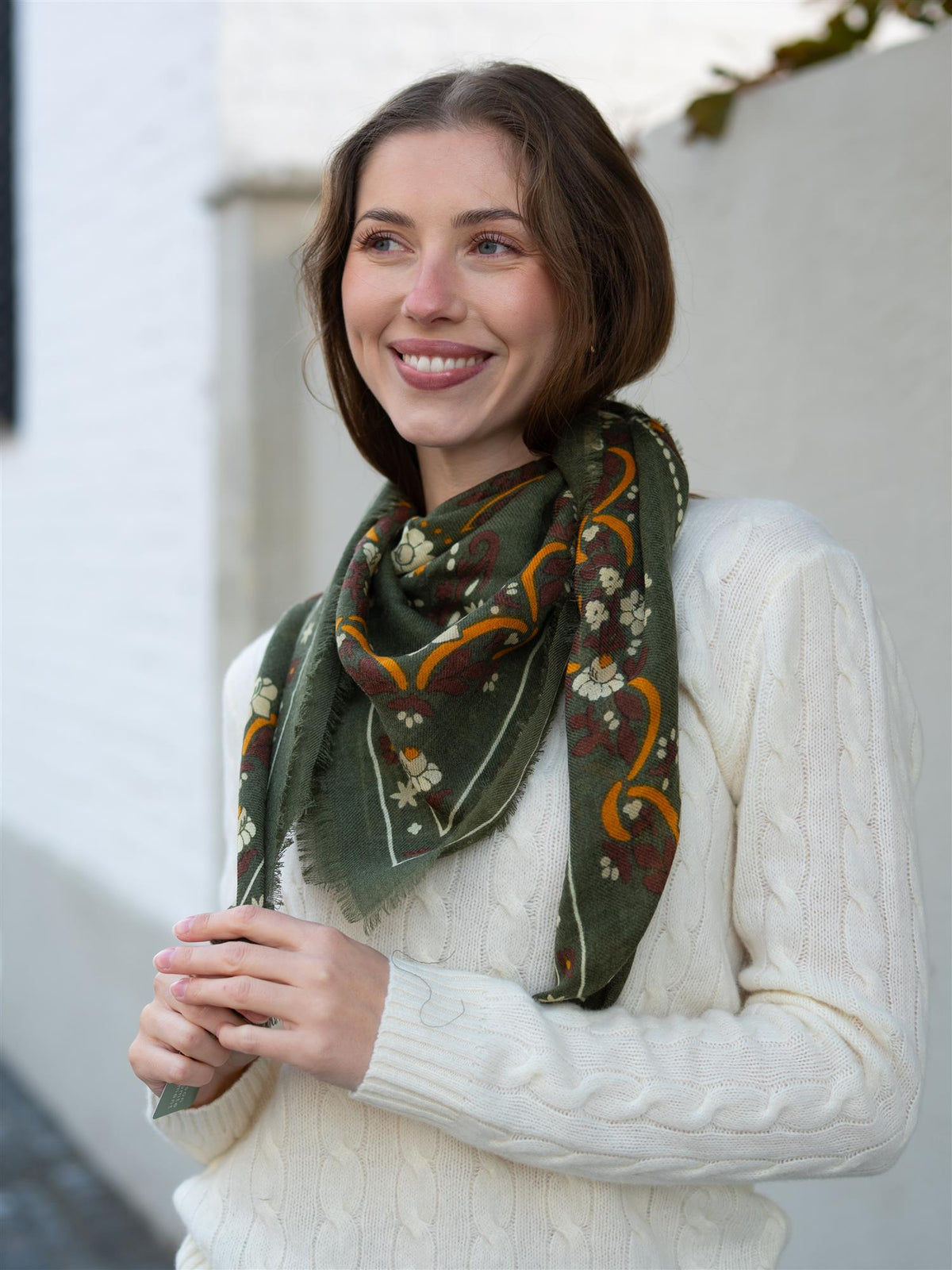 Scarf Secret Garden Golden Green