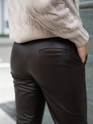 Dear Dharma Leather Pant Brown
