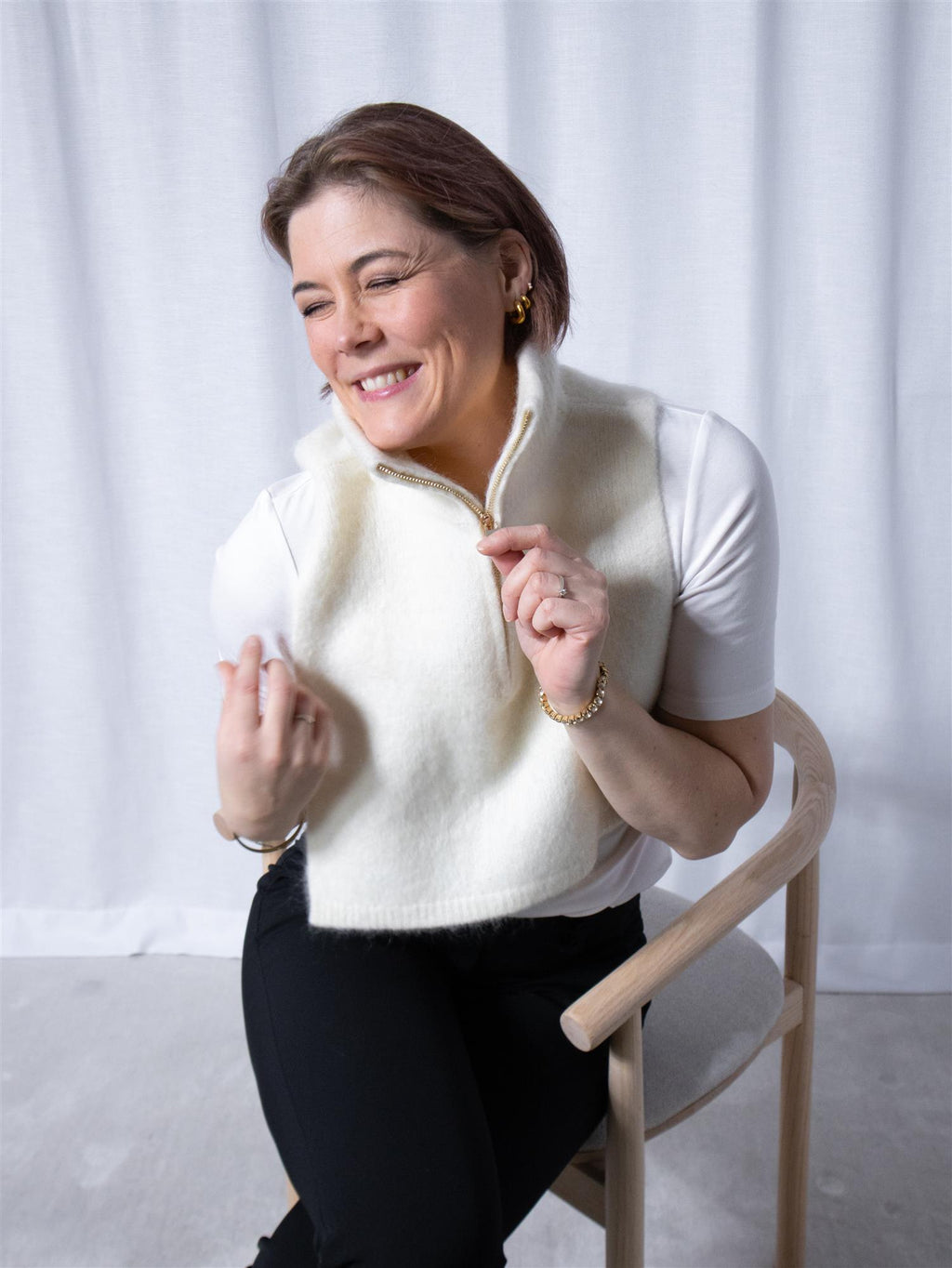 Ella&il Belinda Chunky High Neck Bright White