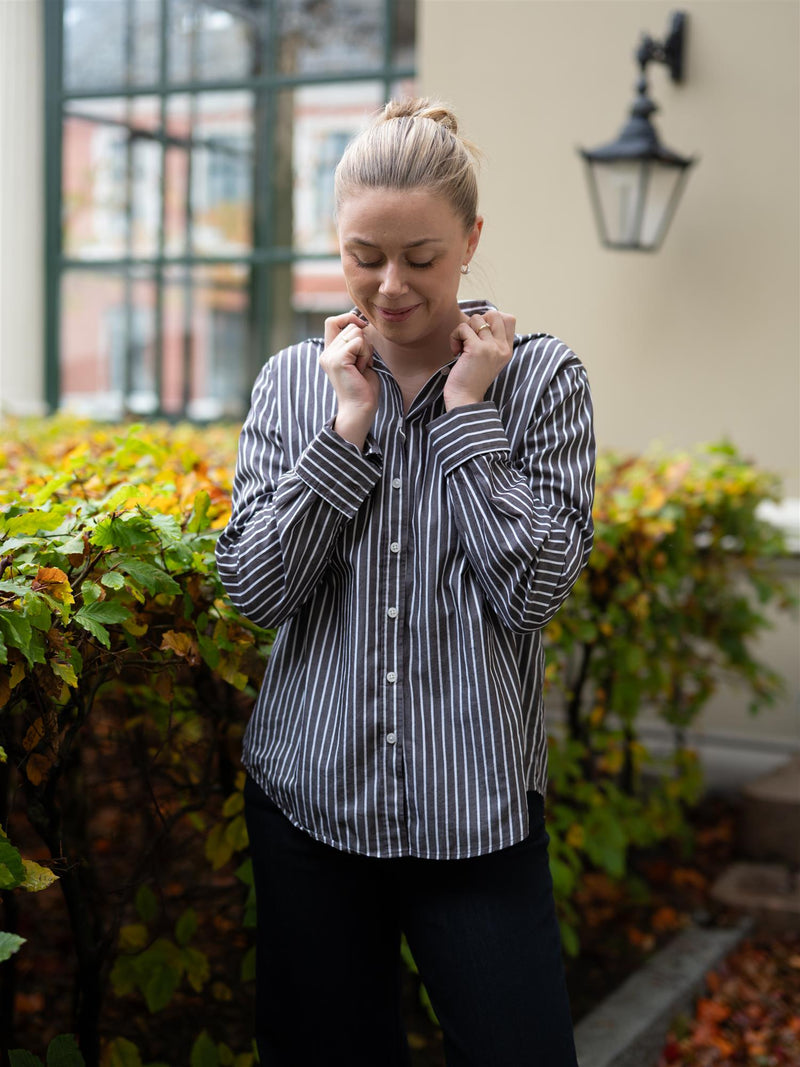 Camilla Pihl Fritilia Shirt Dark Brown Strip
