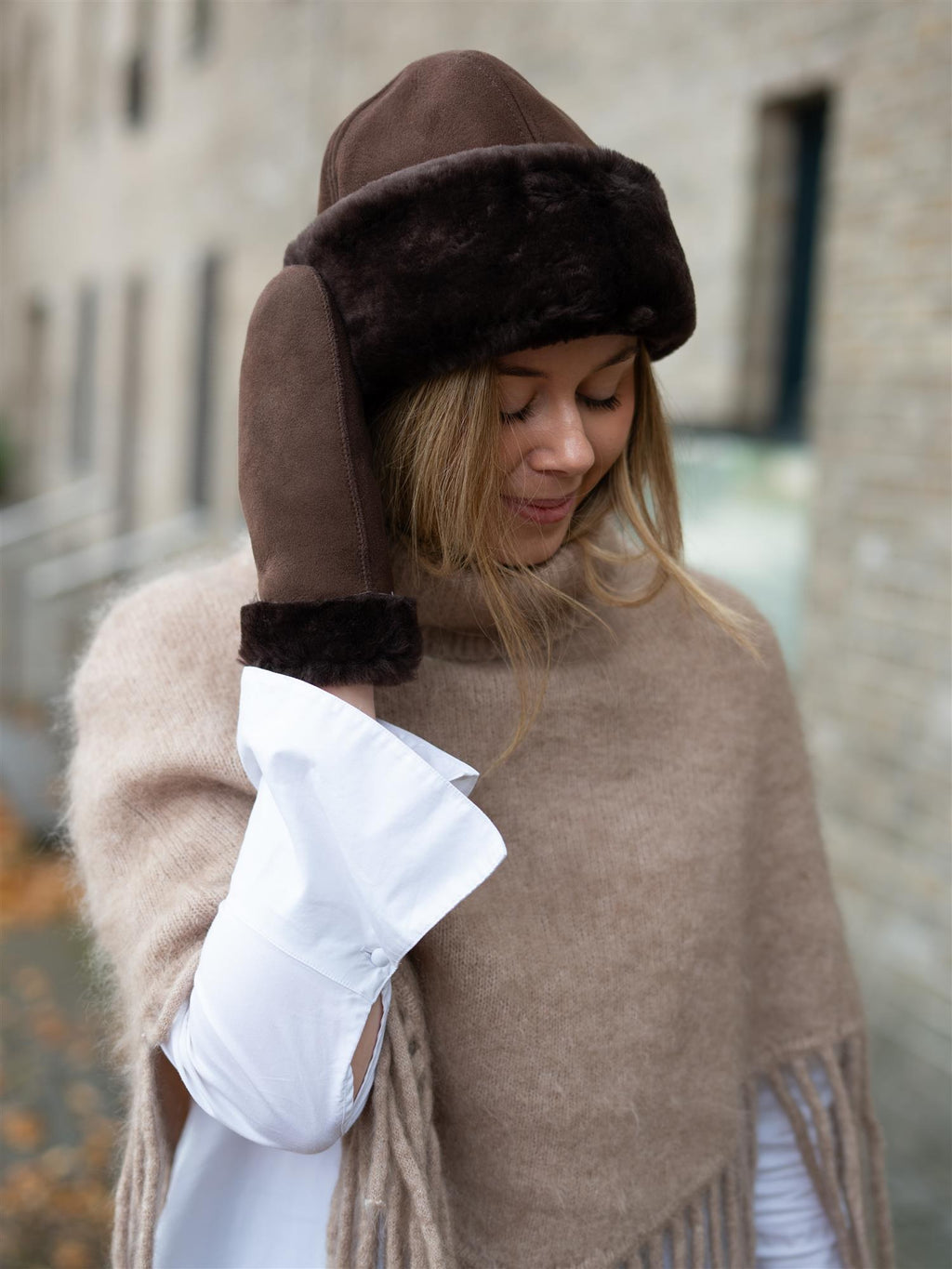 Beck Söndergaard Dora Shearling Hat Chocolate Torte
