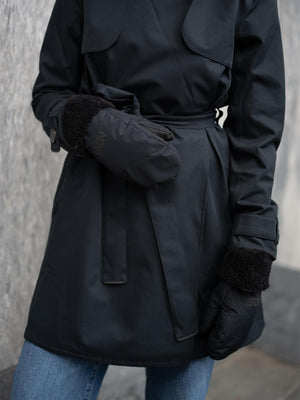 BRGN Puffer Mittens New Black