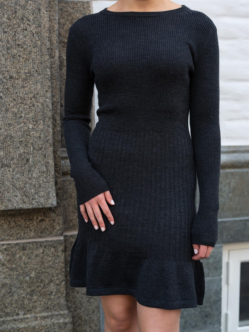 Ella&il Oline Merino Dress Dark Grey