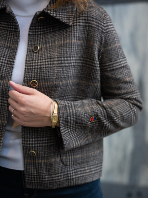 Busnel Mathilde Checked Jacket Anthracite Check