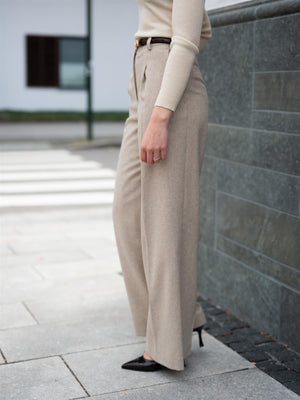 Lexington Tailored Wool Blend Wide Pants