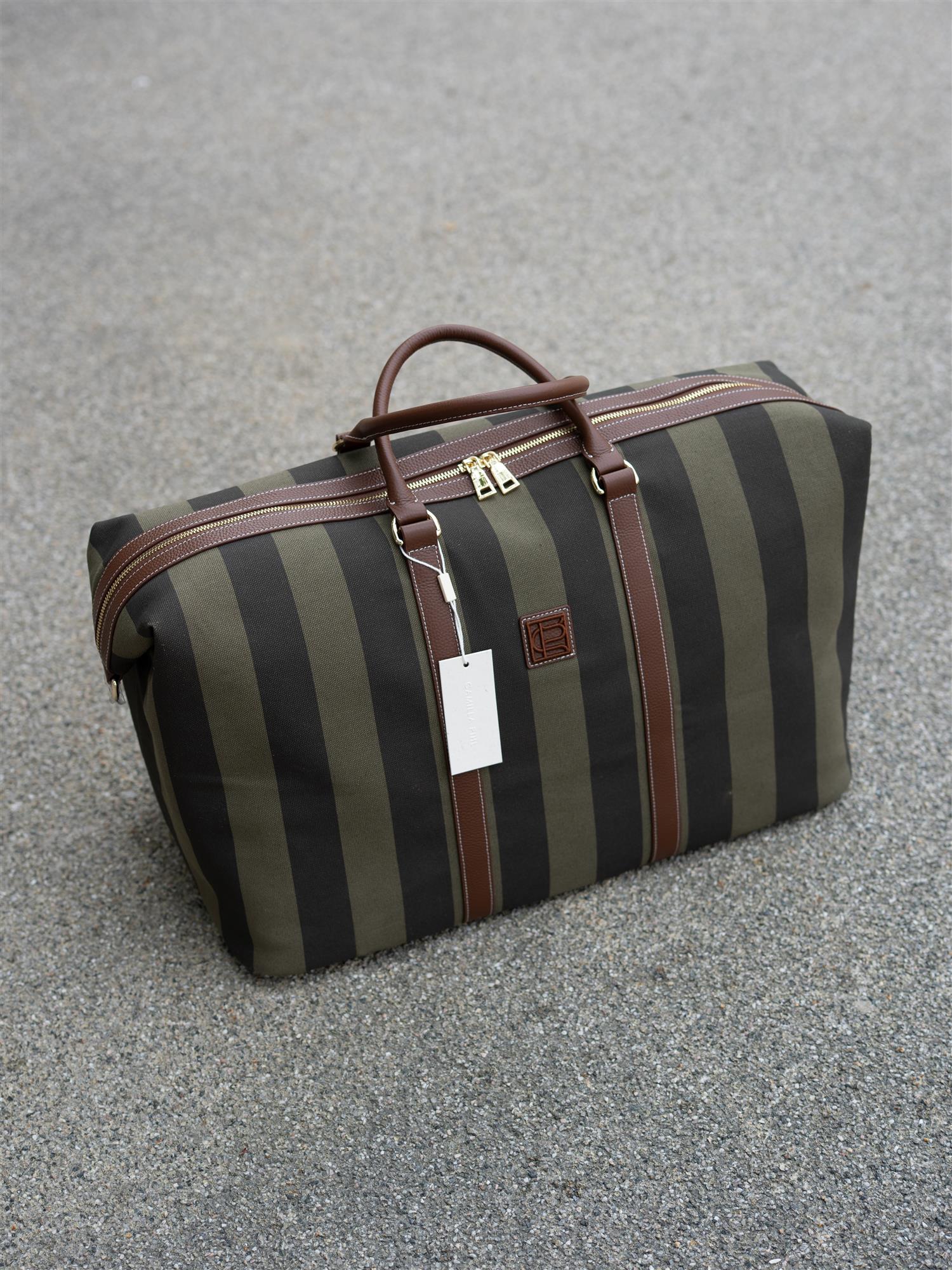 Marlowe Weekend Bag Green Stripe