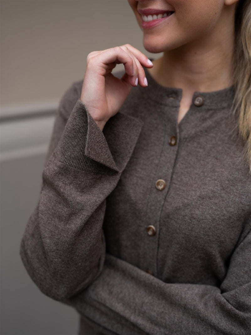 Christian Aks Diana Wool Cash Cardigan Cappucino