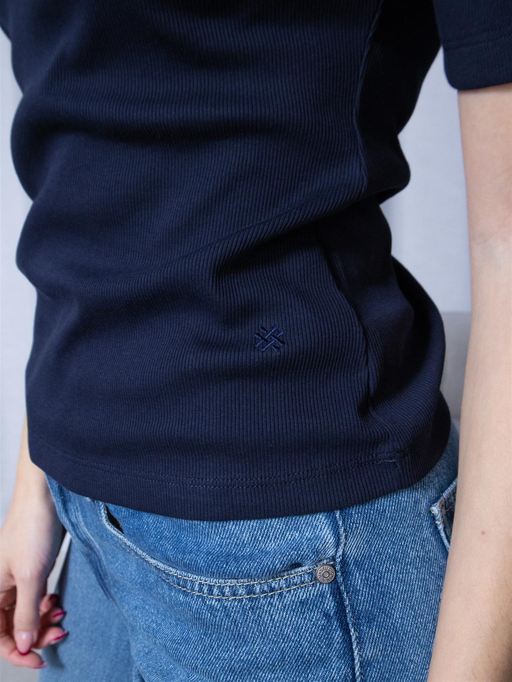Riccovero V-neck Tee Navy