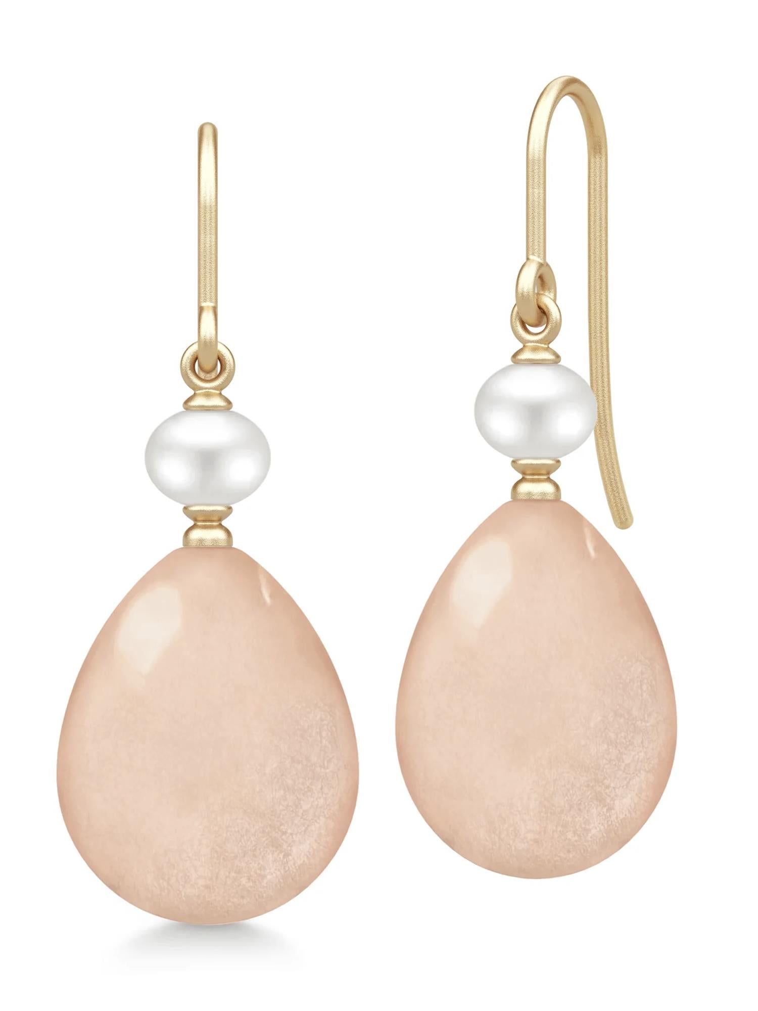 Julie Sandlau Elina Earrings Rosy Moonstone