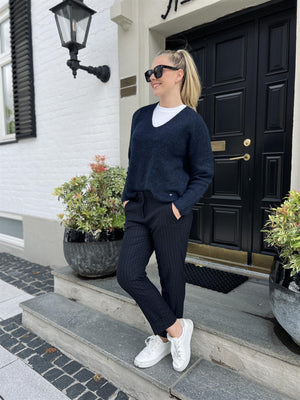 Mos Mosh Thora V-Neck Salute Navy