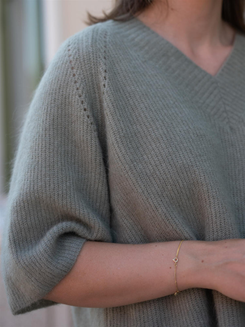Mos Mosh Taci V-Neck Knit Shadow