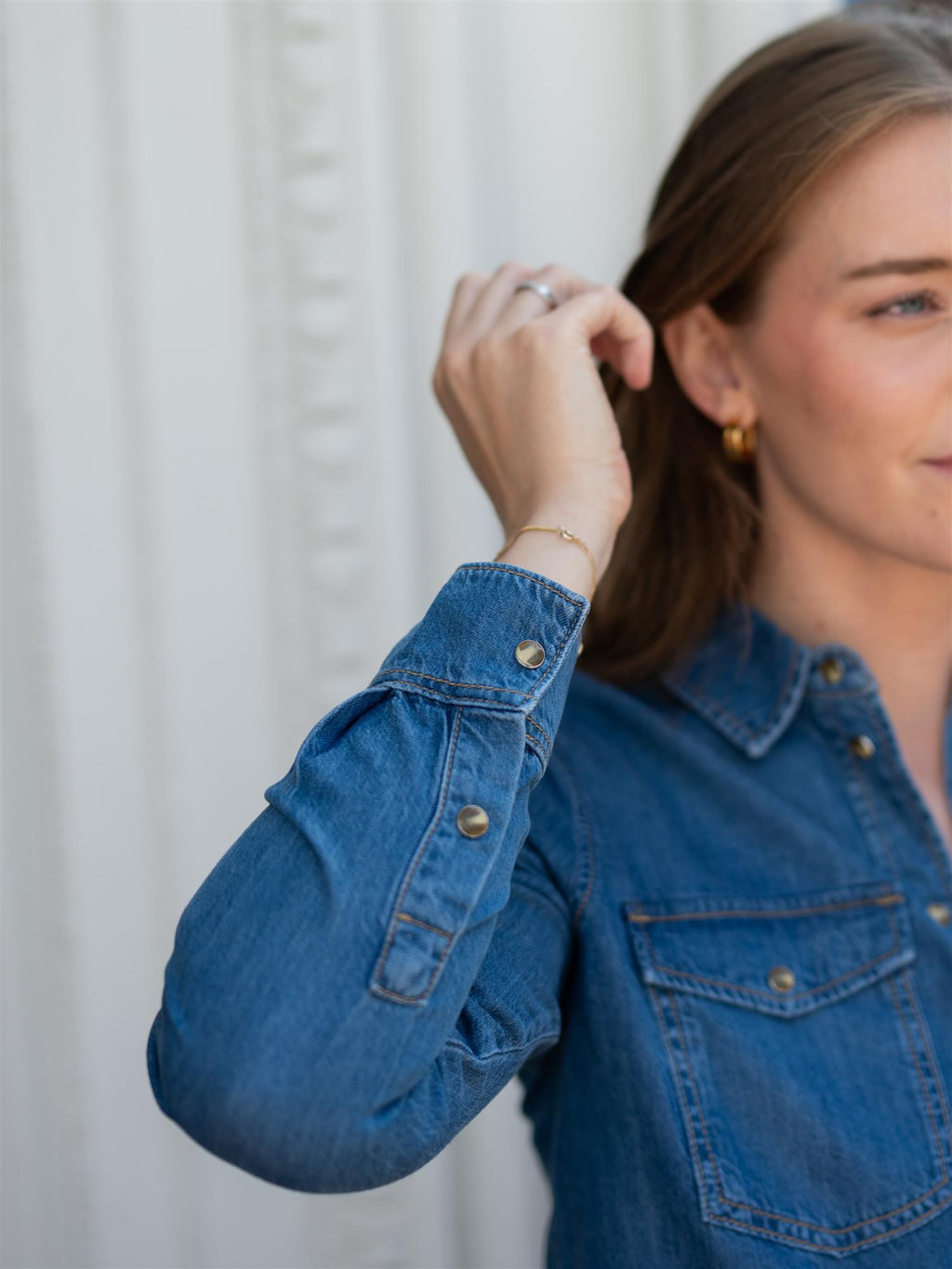 Mos Mosh Natalie Denim Shirt Blue