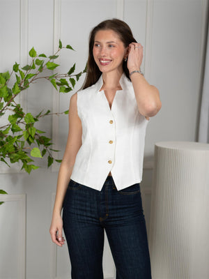 Stenströms Lara Vest Offwhite