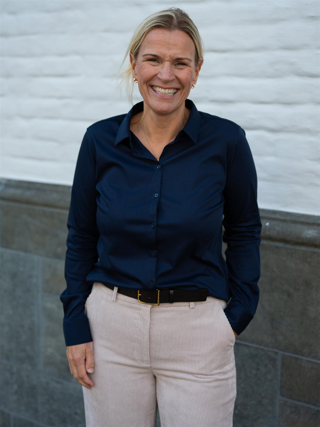 Mos Mosh Tina Jersey Shirt Maritime Blue