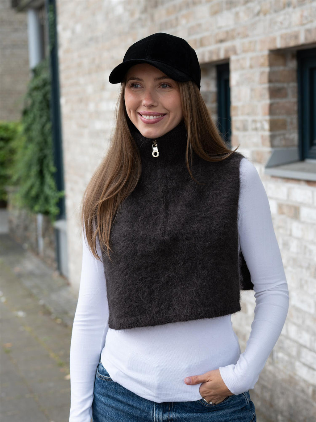 Ella&il Belinda Chunky High Neck Dark Brown
