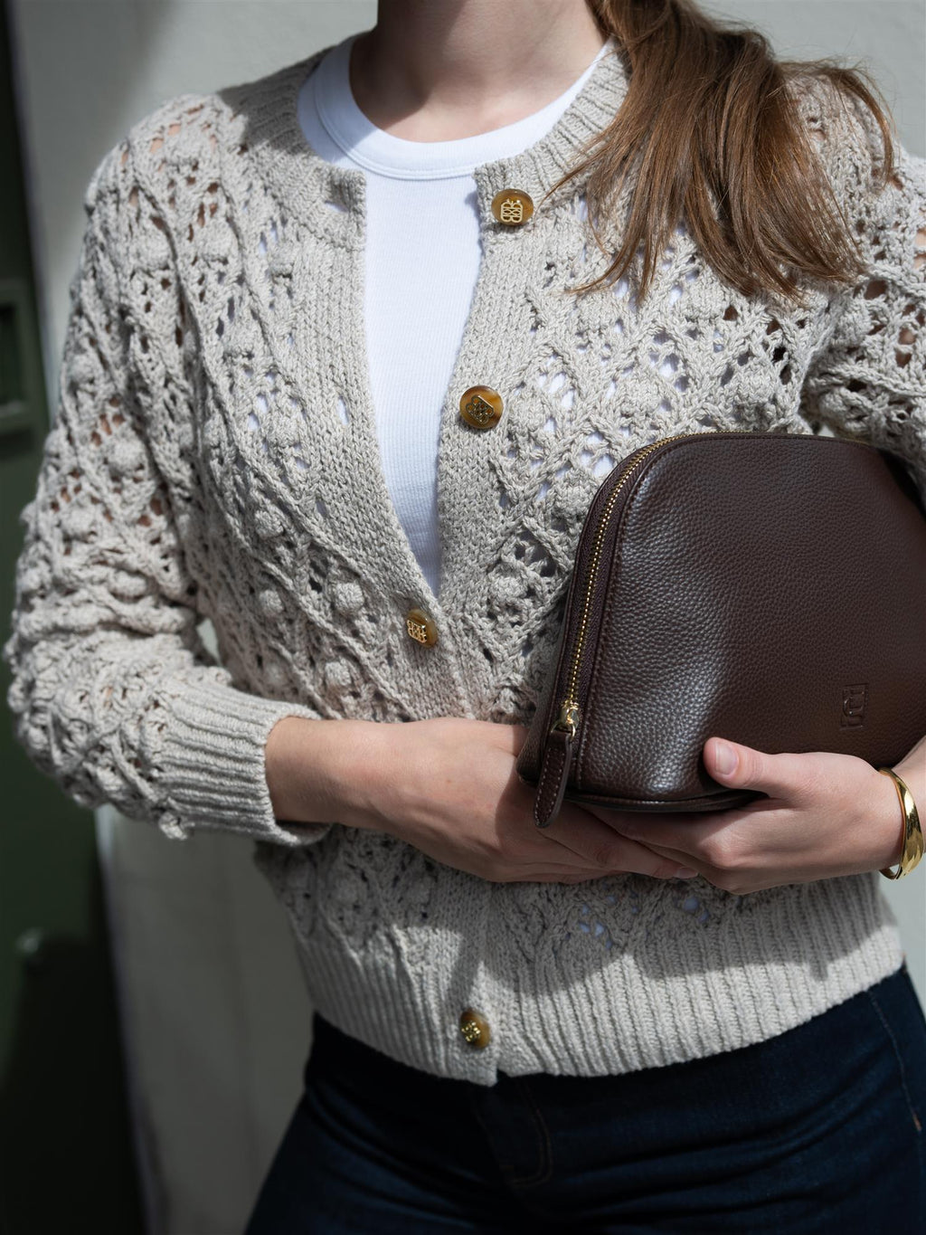 Ella&il Rio Cotton Cardigan Chickpea Beige