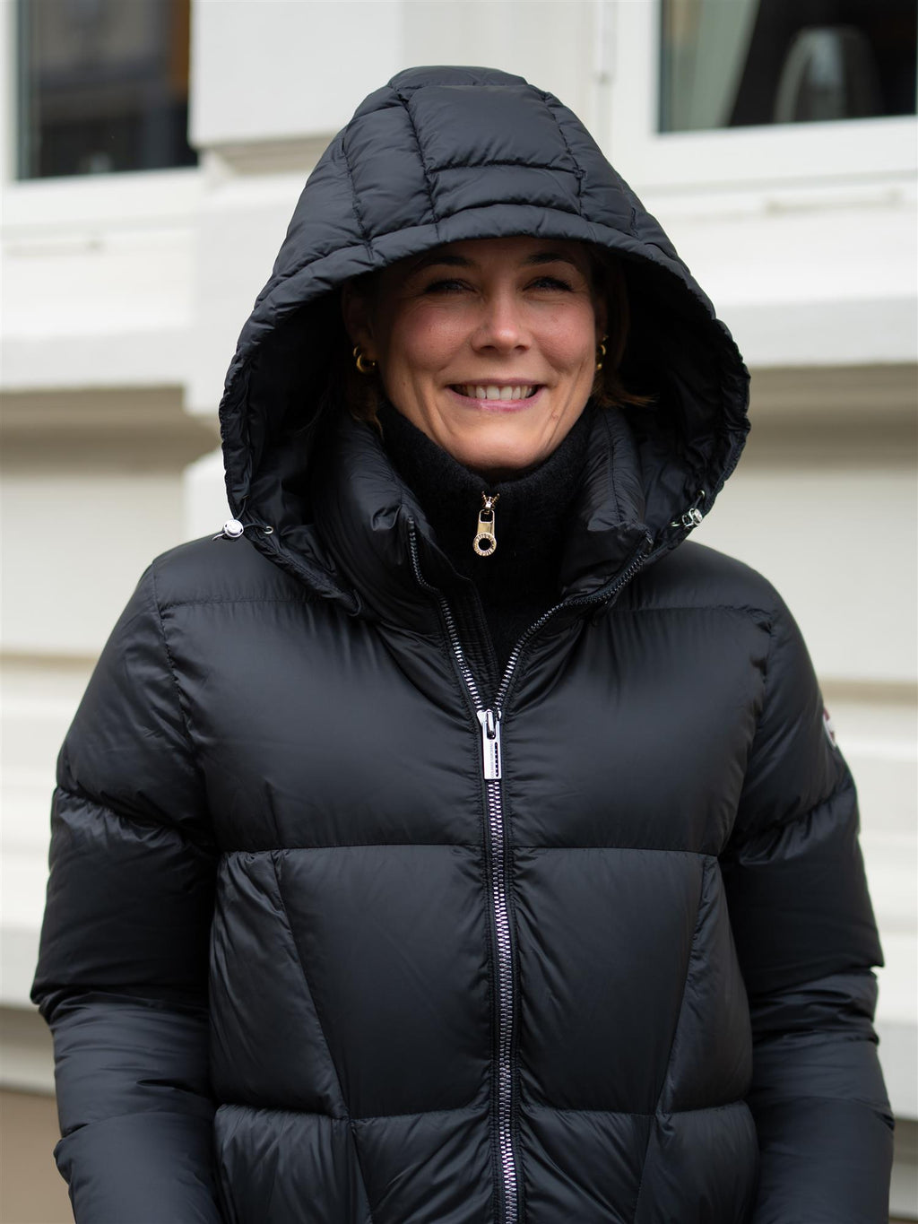 Colmar Long Quilted Jacket With Detacheable Hood
