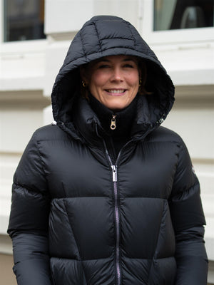 Colmar Long Quilted Jacket With Detacheable Hood