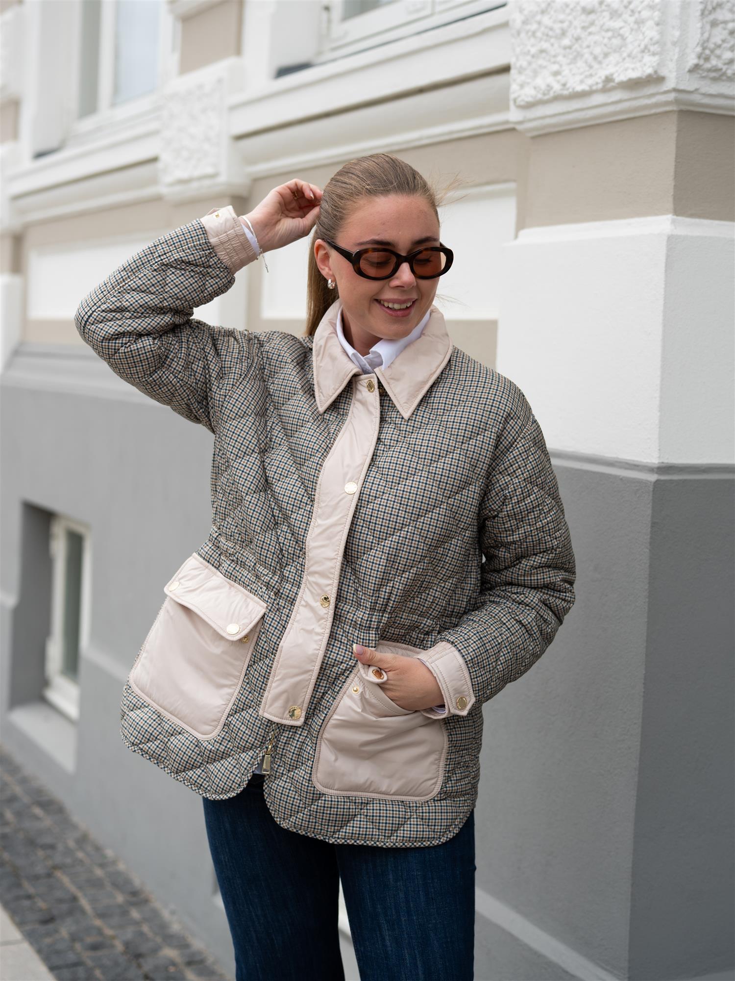 MMAnna Rye Check Jacket Doeskin