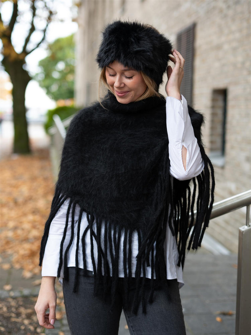 Ella&il Nikola Chunky Poncho Black