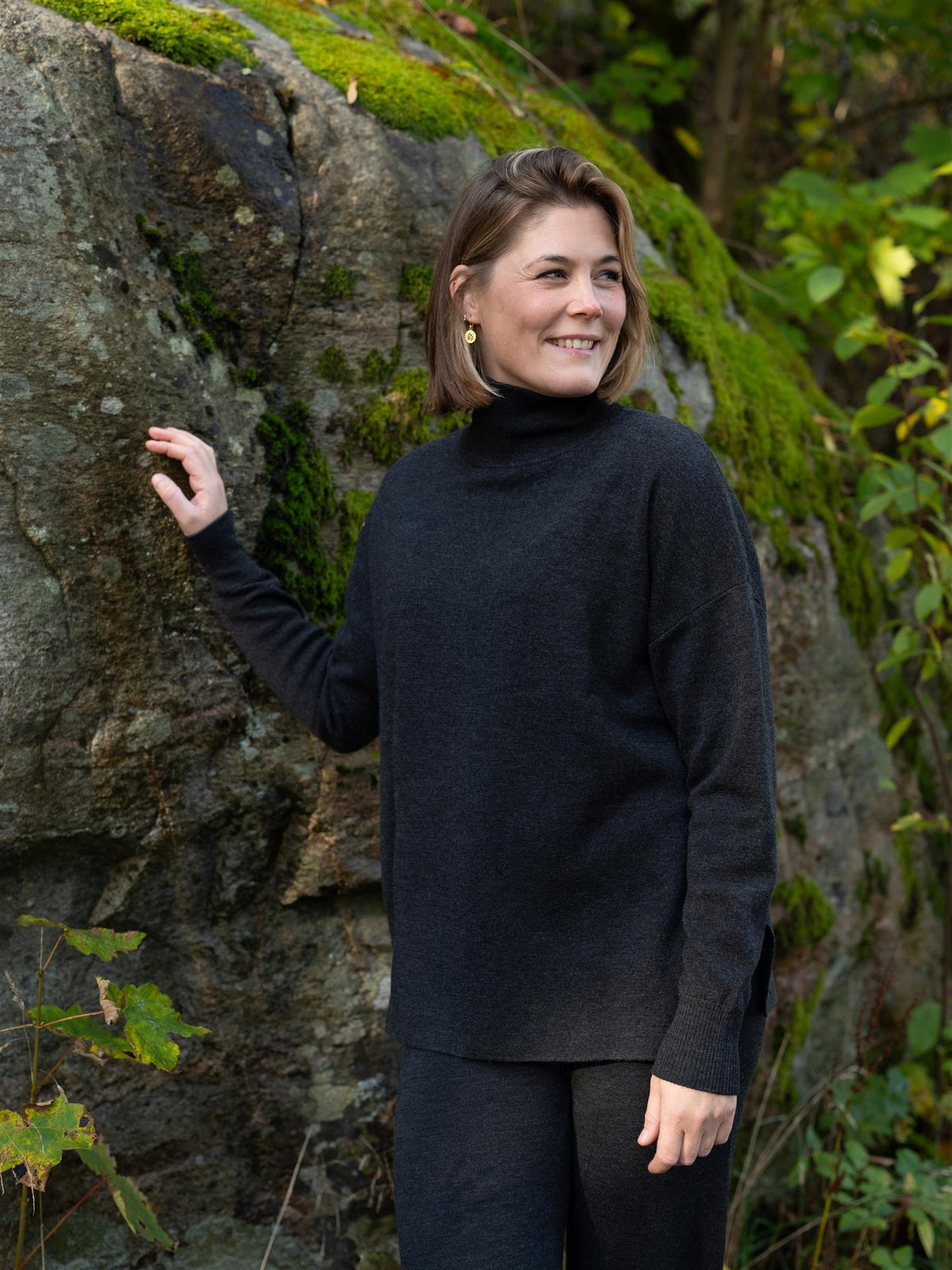 Fernanda Merino Sweater Dark Grey Melange
