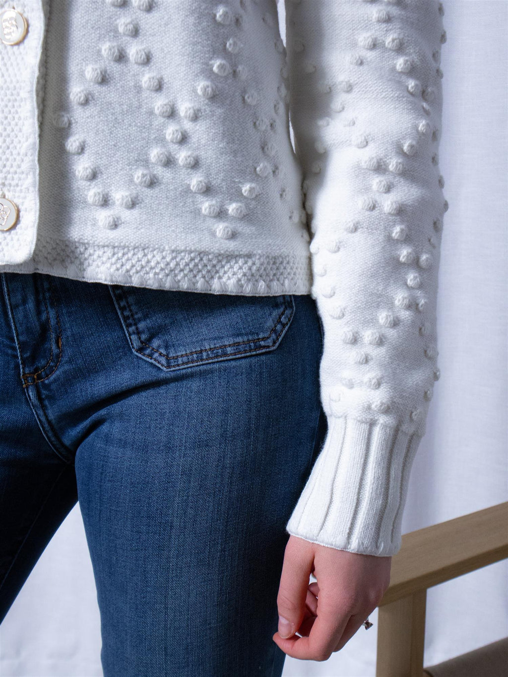 Ella&il Nela Cotton Cardigan White