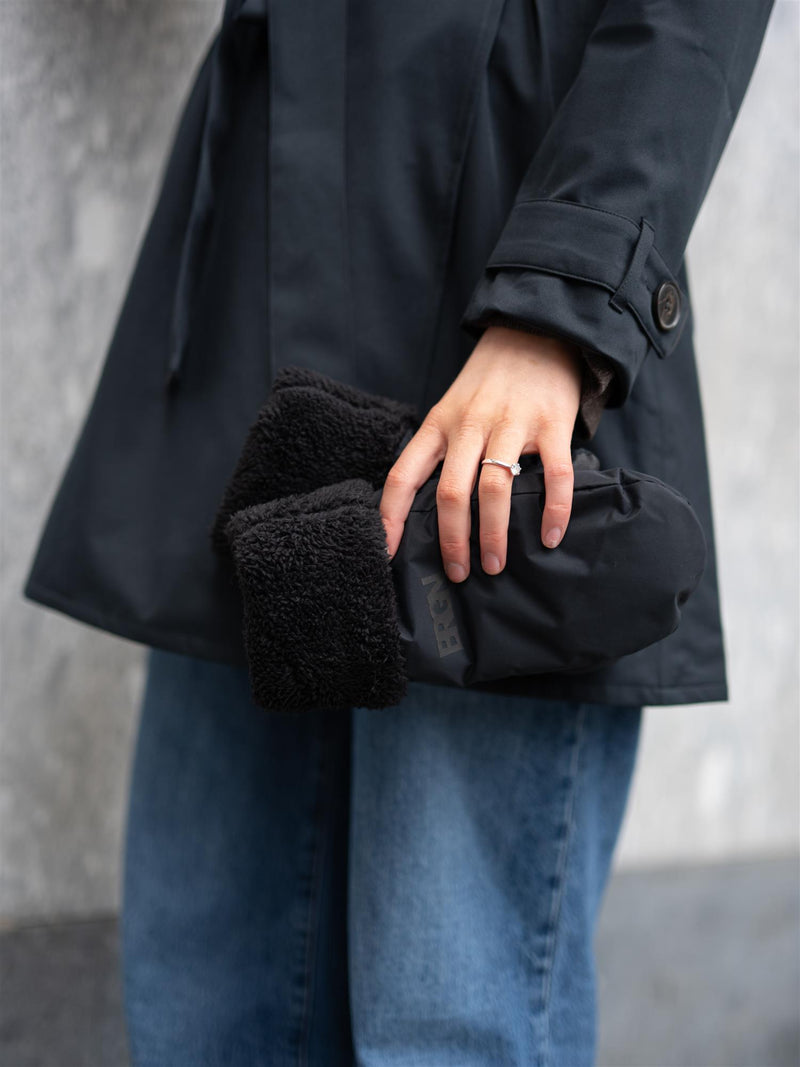 BRGN Puffer Mittens New Black