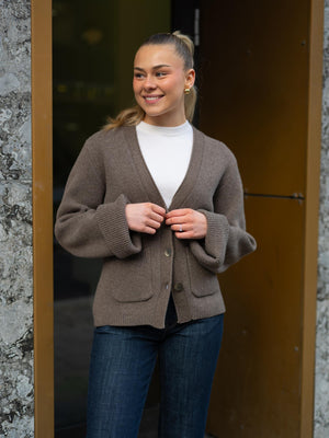 Natura Cashmere Julia Cardigan Brown