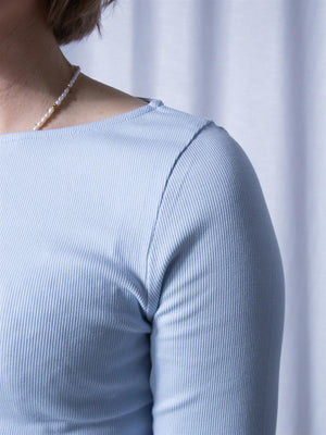 Camilla Pihl Petronella Rib Boatneck Light Blue
