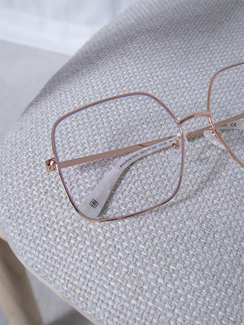 Glas Billie Rose Gold Blue Light Readers