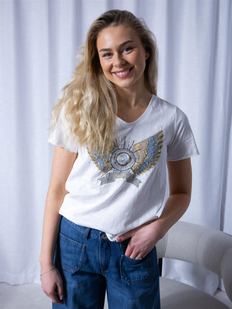 Mos Mosh Gethi Deco Tee White