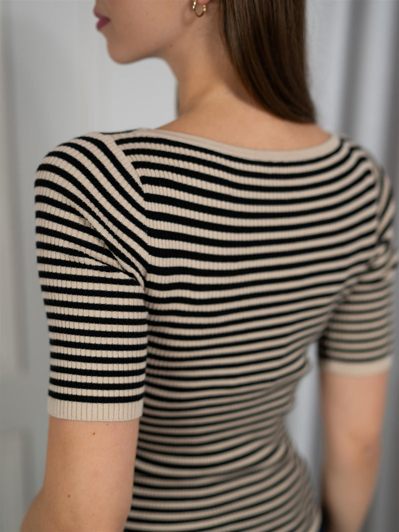 Max Mara Waser Beige Pinstripe