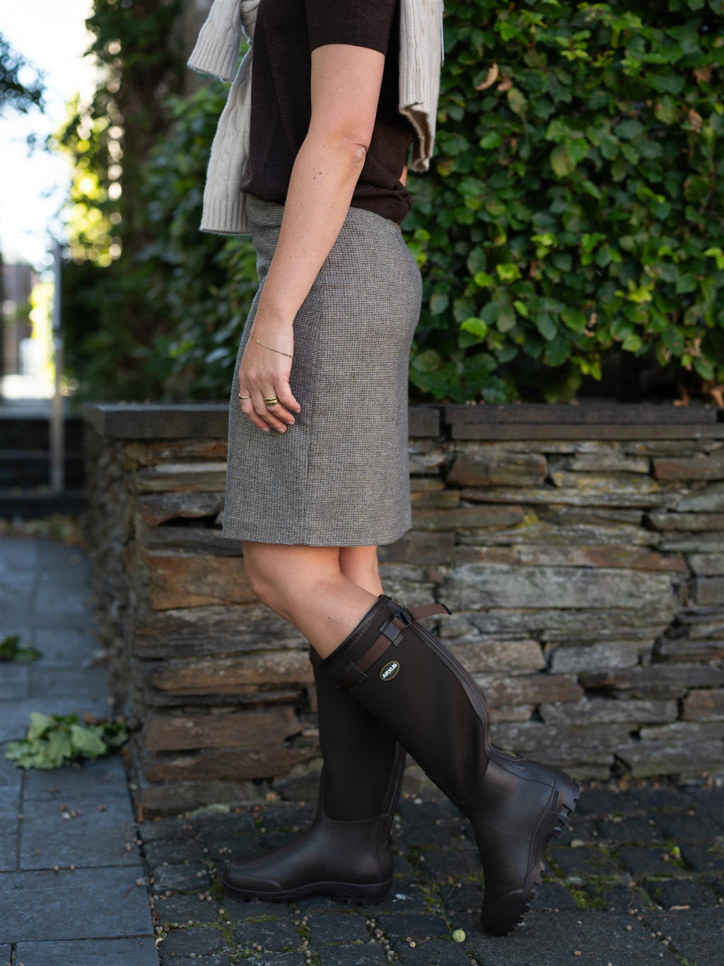 Stenströms Kirsti Skirt Beige Check