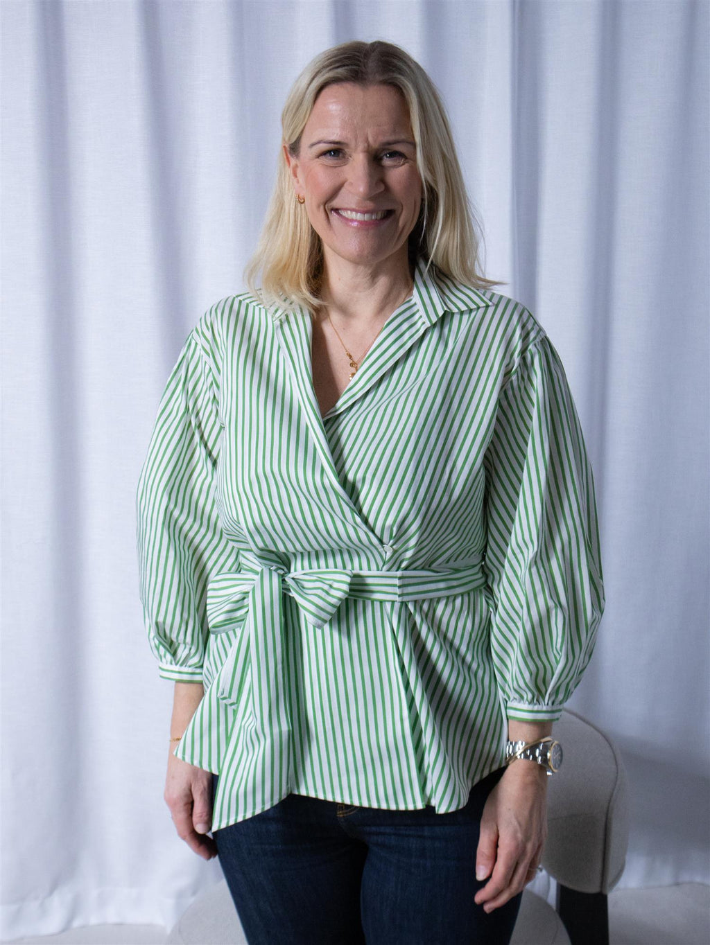 Max Mara Ceci Green Stripe