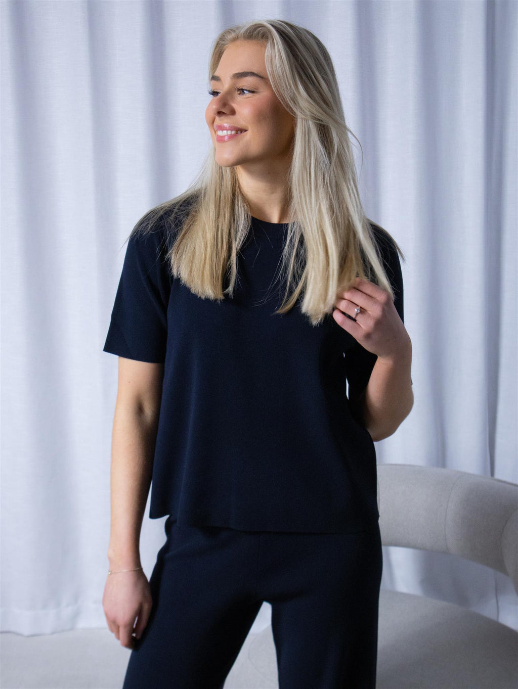 Stenströms Juliana Short Sleeve Navy
