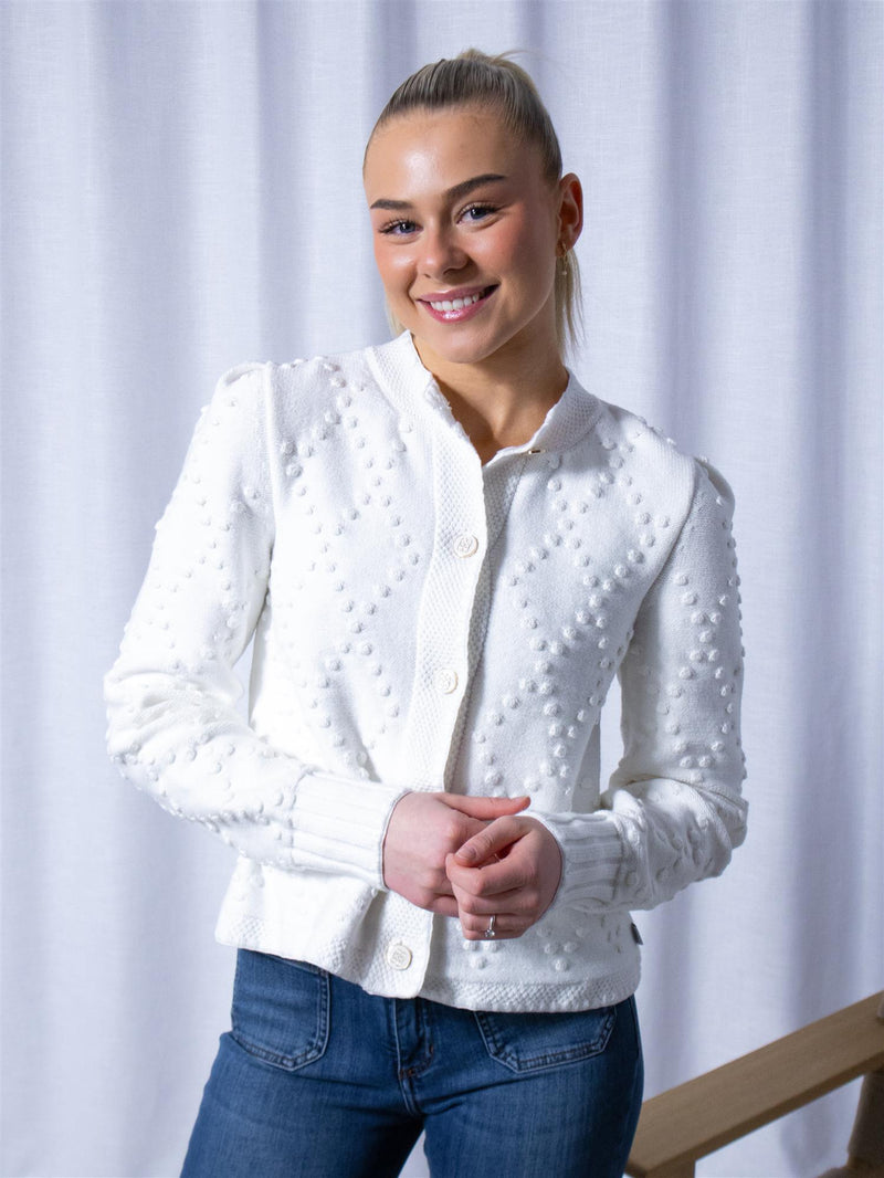 Ella&il Nela Cotton Cardigan White
