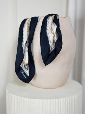 Stenströms Scarf 50x50 Navy Pattern