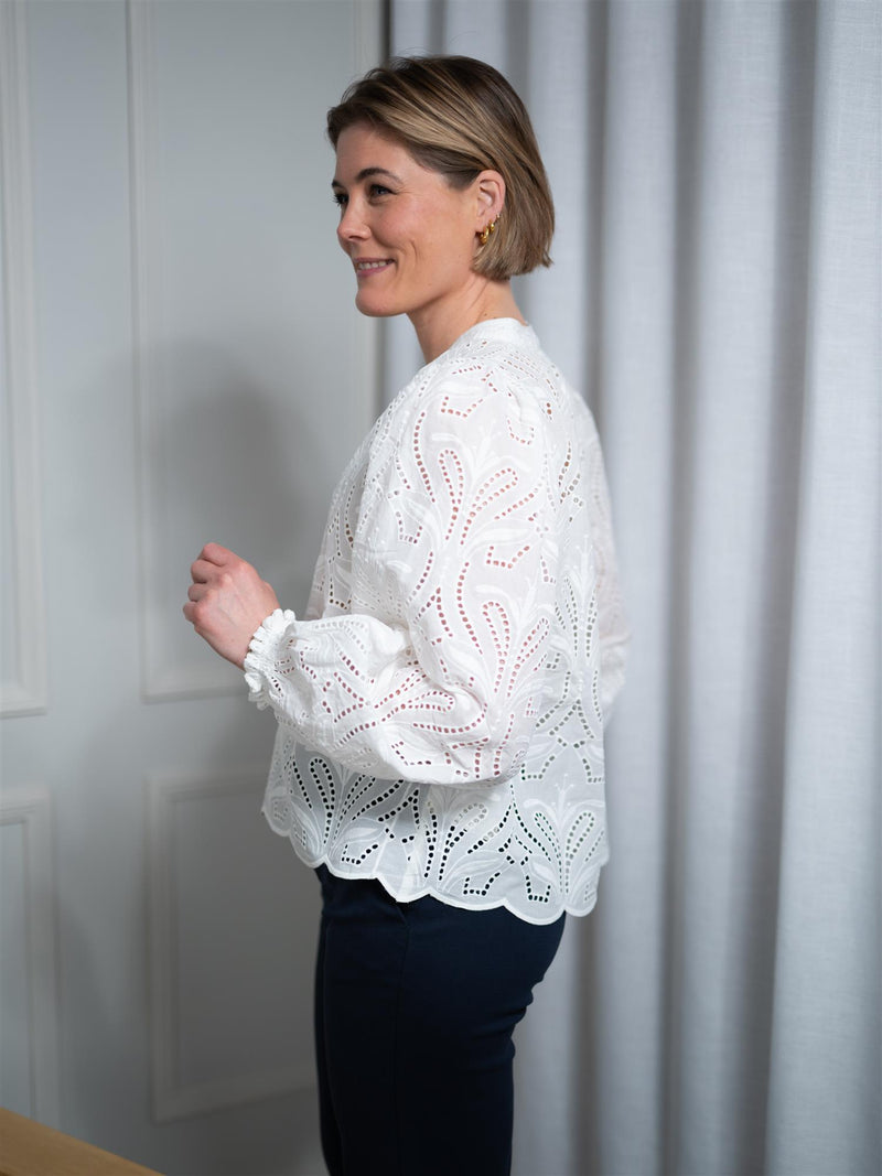 Mos Mosh Tazzin Caza Blouse White