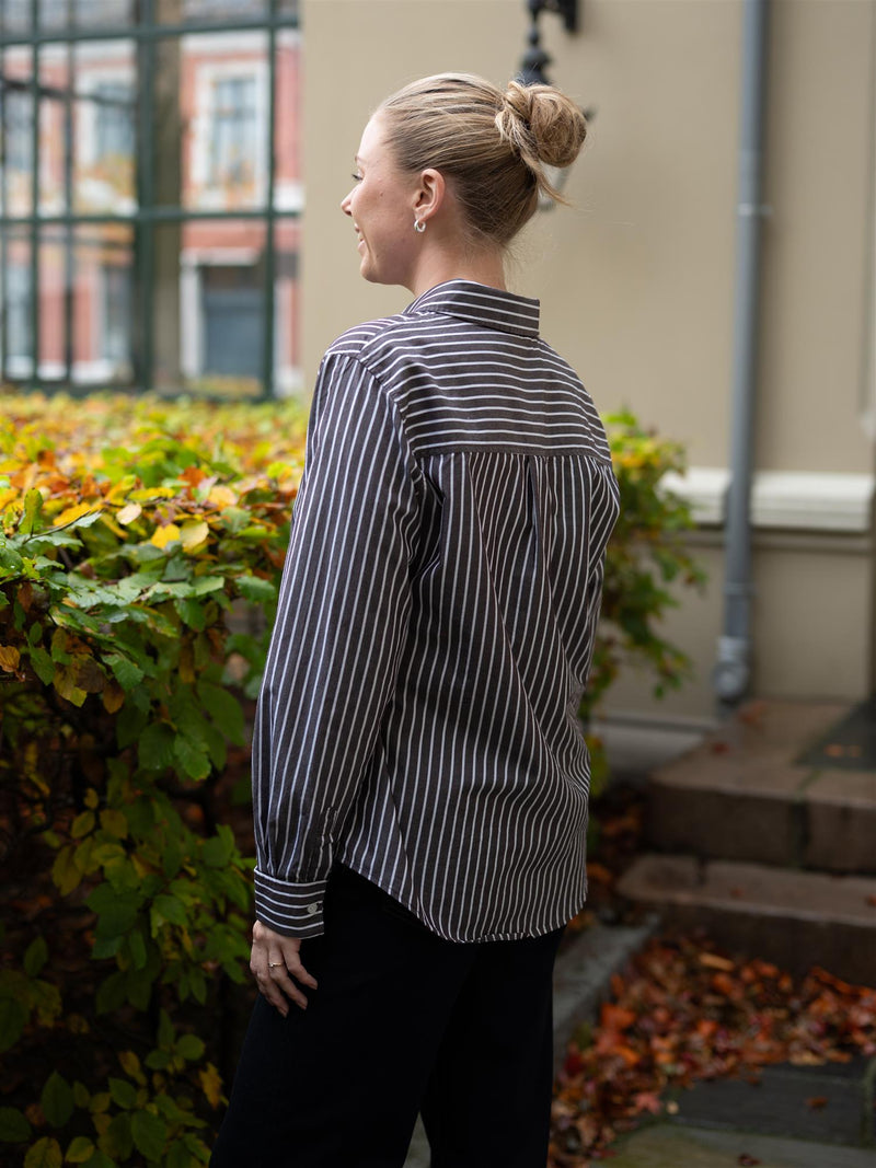 Camilla Pihl Fritilia Shirt Dark Brown Strip