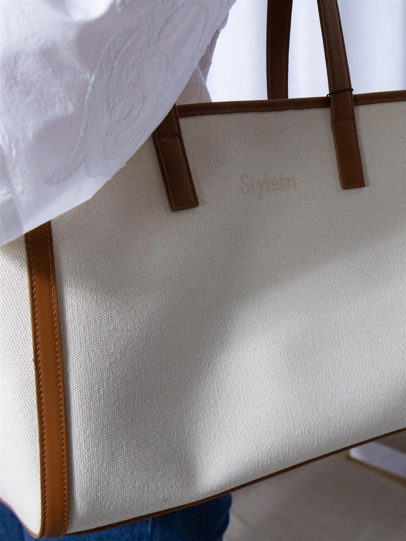 Stylein Yendi Canvas Bag Brown/Cream